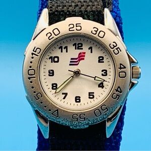 SWEDA Women’s Quartz Wristwatch Nylon Band Rotating Bezel Japan Movt Working Cnd